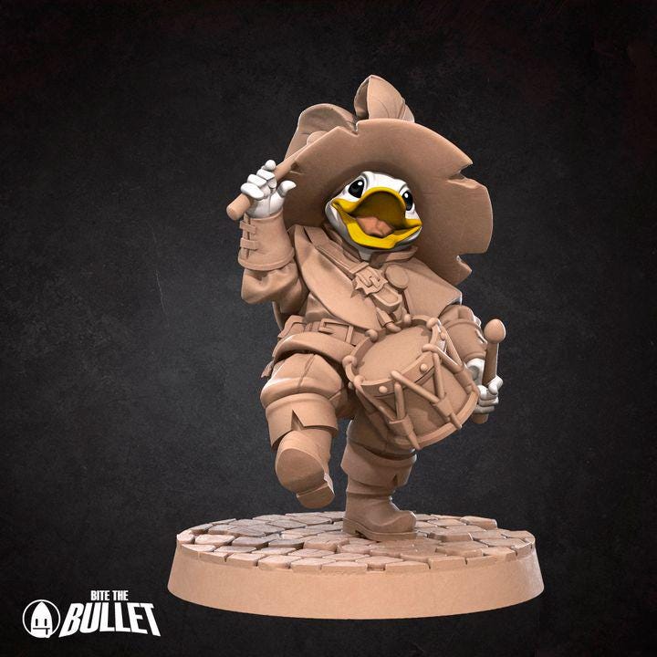 Duckfolk Bard - 32mm, 35mm Scale - Unpainted Miniature