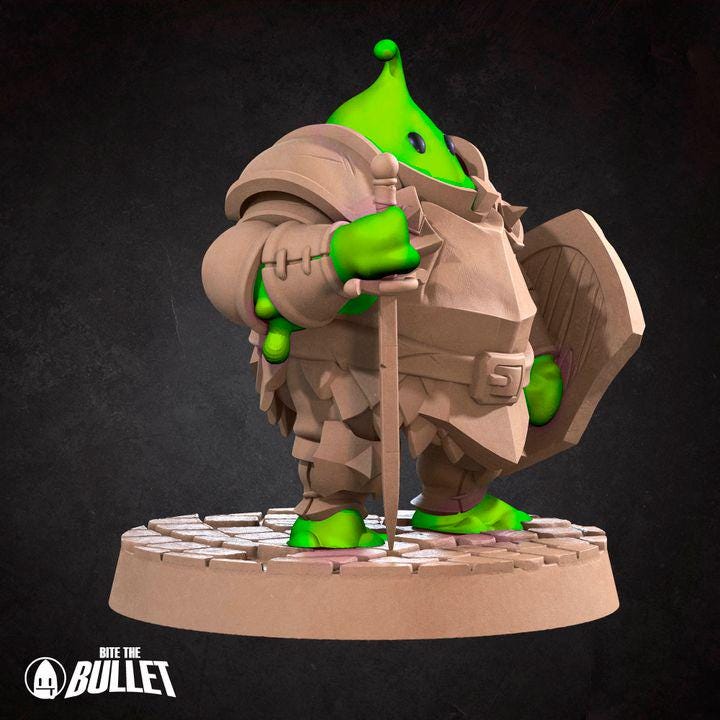 Plasmoid Warrior - 32mm, 35mm Scale - Unpainted Miniature