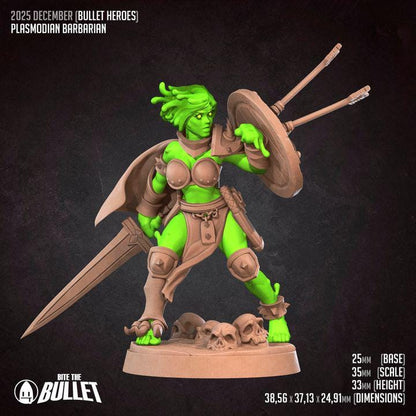 Plasmoid Barbarian - 32mm, 35mm Scale - Unpainted Miniature
