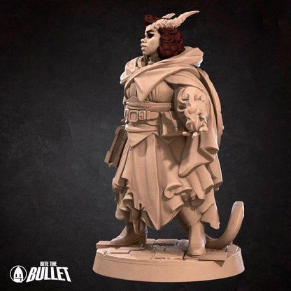Female Tiefling Cleric - Unpainted Miniature