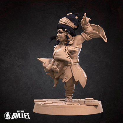 Female Dwarf Monk - 32mm, 35mm Scale - Unpainted Miniature