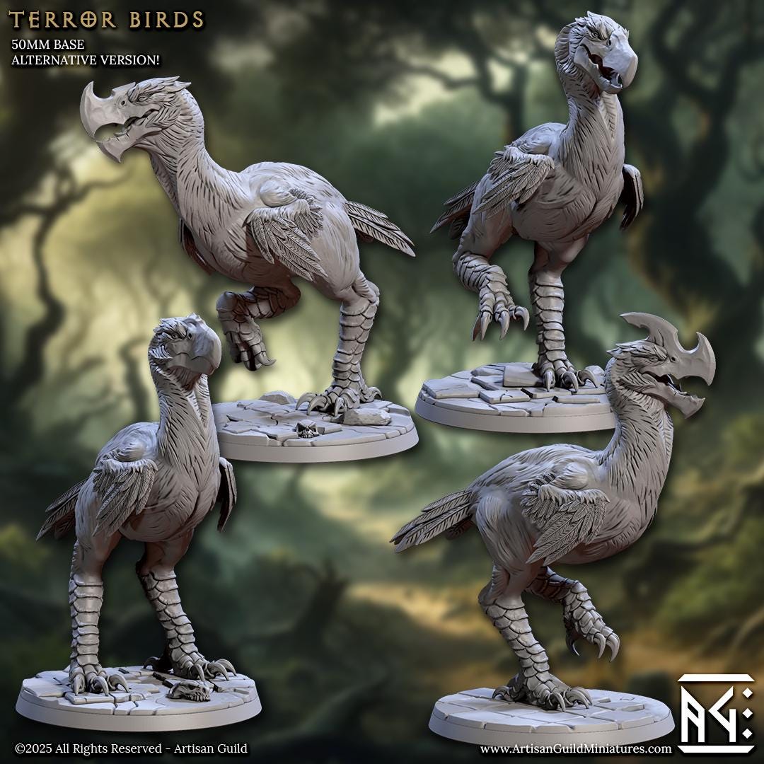 Terror Bird Knights - Iron Keep War-Trolls Set - Unpainted Miniature