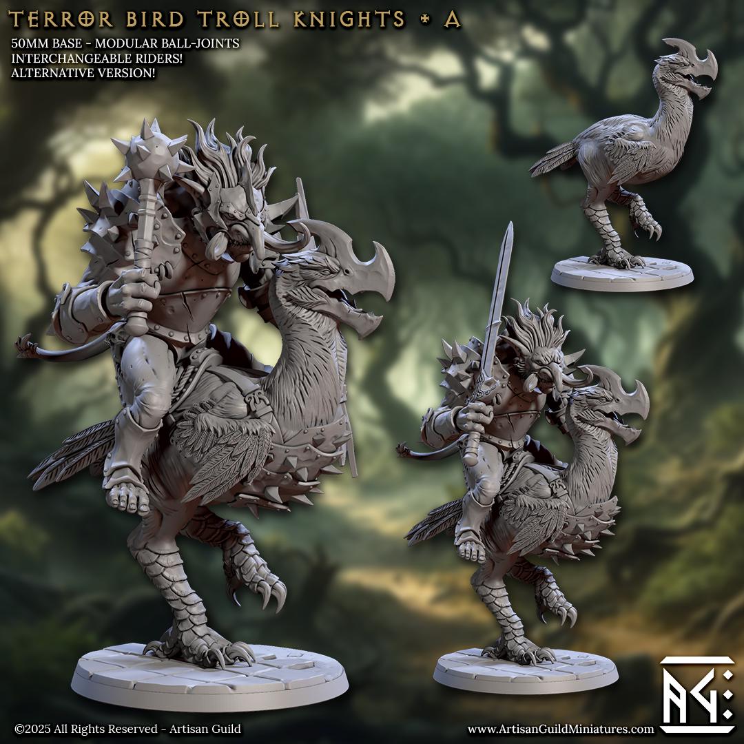 Terror Bird Knights - Iron Keep War-Trolls Set - Unpainted Miniature