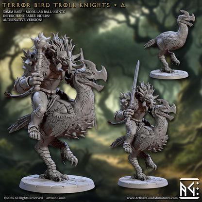Terror Bird Knights - Iron Keep War-Trolls Set - Unpainted Miniature
