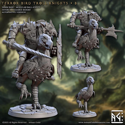 Terror Bird Knights - Iron Keep War-Trolls Set - Unpainted Miniature