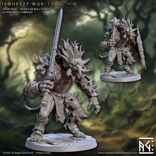 Iron Keep War-Troll, Pose A - Unpainted Miniature