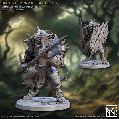 Iron Keep War-Troll, Pose F - Unpainted Miniature