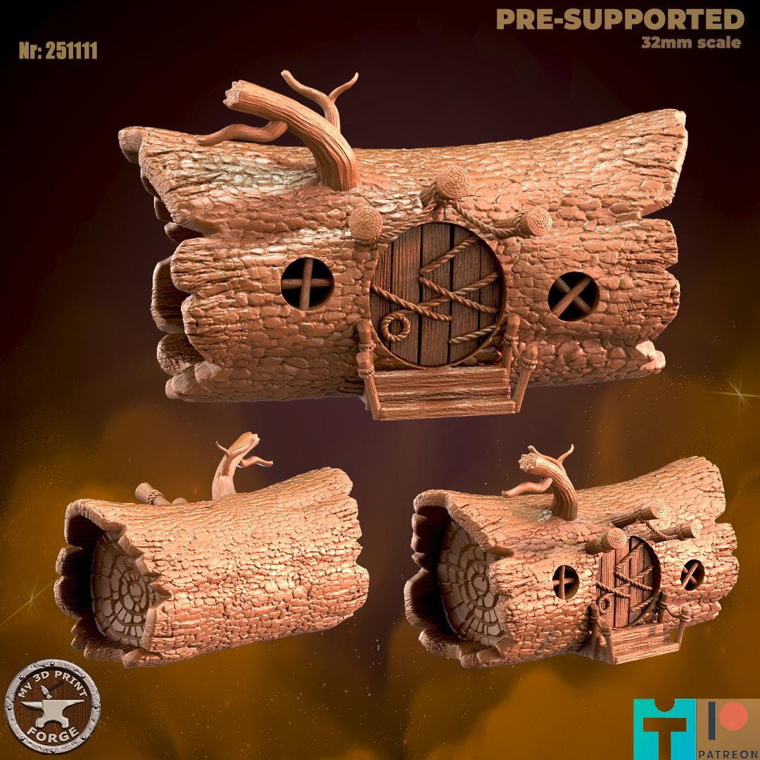 Werebear Camp - 32mm Scale - Unpainted Miniature