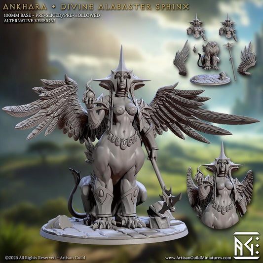 Ankhara, Divine Sphinx - Solarmane Rakshakin - Unpainted Miniature