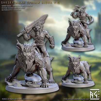Sphinx Riders - Solarmane Rakshakin - Unpainted Miniature