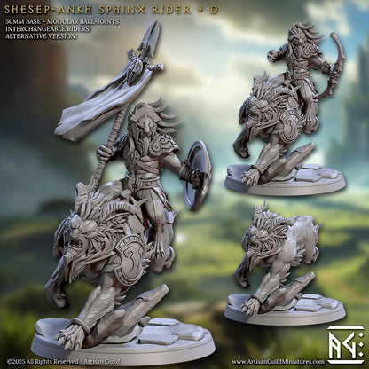 Sphinx Riders - Solarmane Rakshakin - Unpainted Miniature