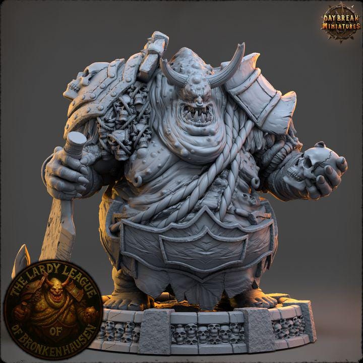 Lord Guzzlemaw Vastinuss - The Lardy League of Bronkenhausen - Unpainted Miniature