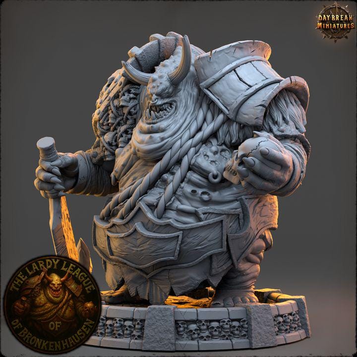 Lord Guzzlemaw Vastinuss - The Lardy League of Bronkenhausen - Unpainted Miniature