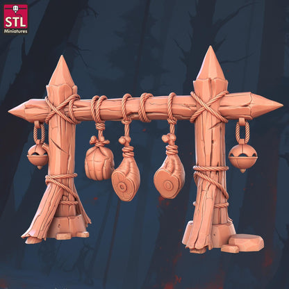 Crocodile Handler Set - Townsfolk NPCs - 32mm Scale - Unpainted Miniature