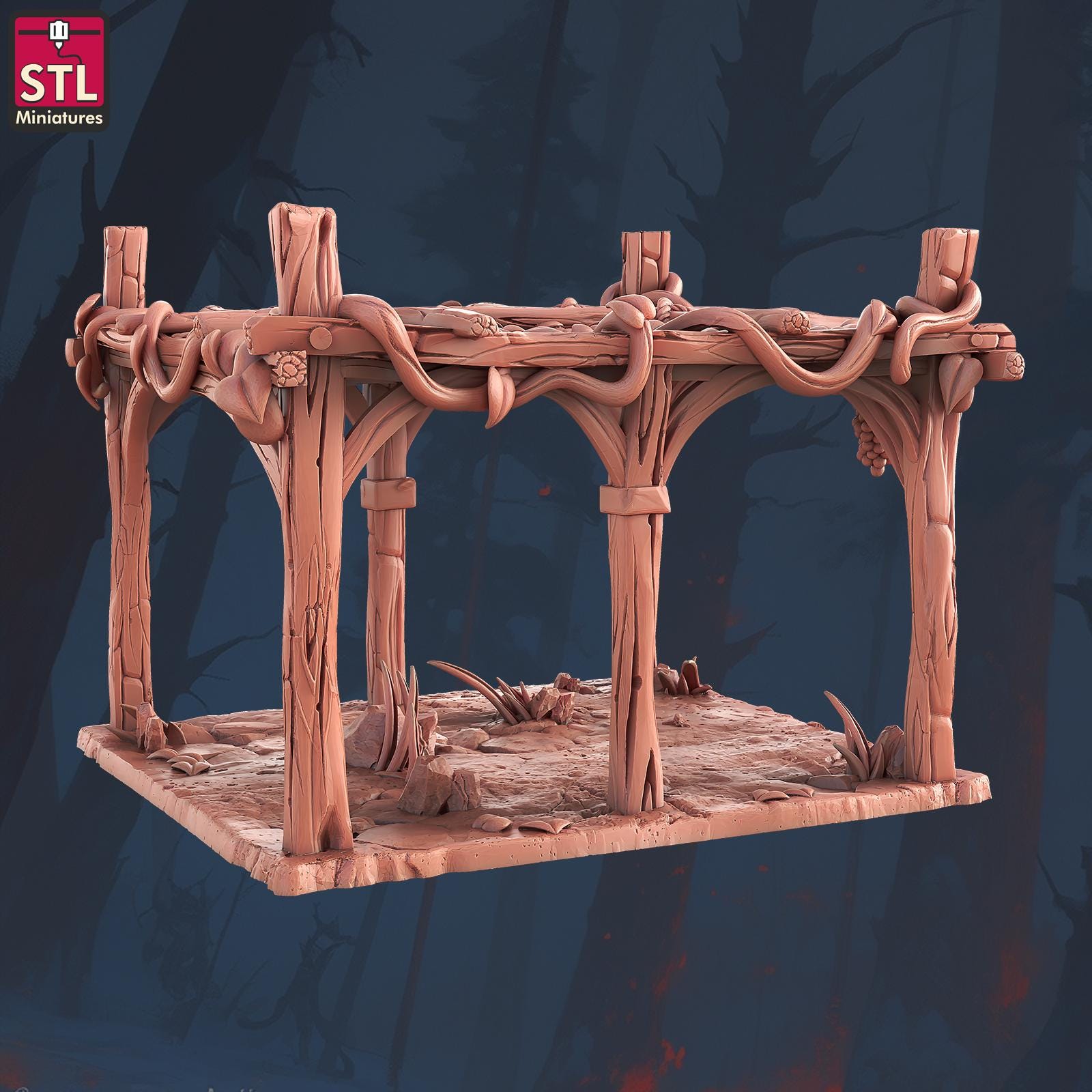 Falconry Tower Set - Townsfolk NPCs - 32mm Scale - Unpainted Miniature