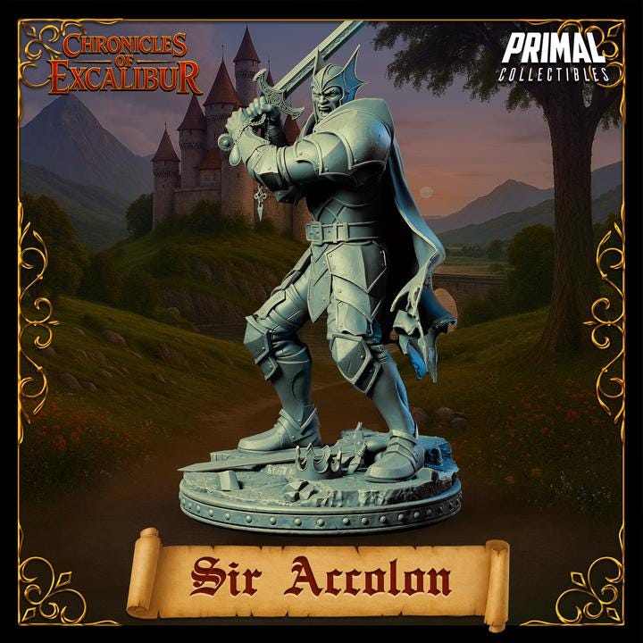 Evil Knight, Sir Accolon - Unpainted Miniature