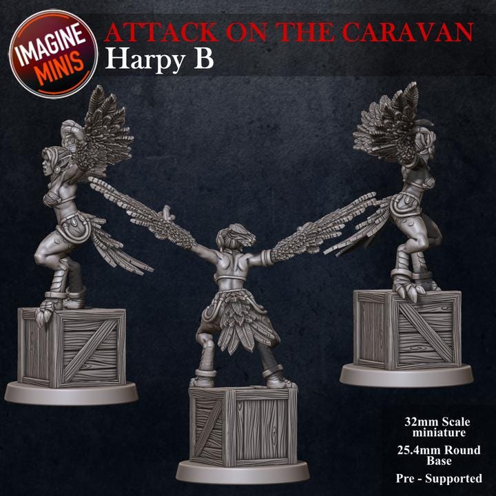 Harpy - Pose B - Unpainted Miniature