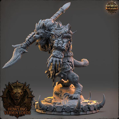 Grashka Bonegnaw - The Howling Vermin Lords - Unpainted Miniature