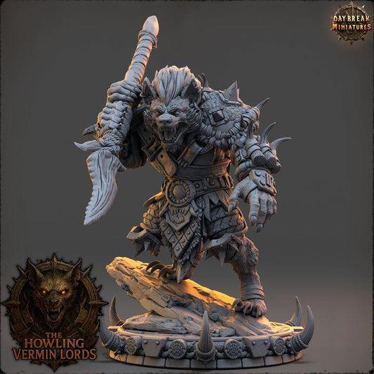 Grashka Bonegnaw - The Howling Vermin Lords - Unpainted Miniature