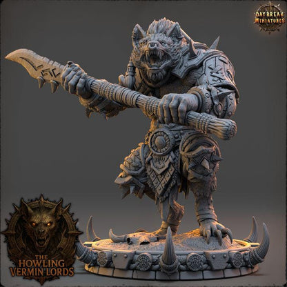 Throzz Blood-Maw - The Howling Vermin Lords - Unpainted Miniature
