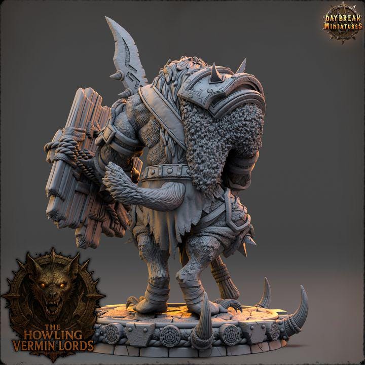 Drozhk Bloodhowl - The Howling Vermin Lords - Unpainted Miniature