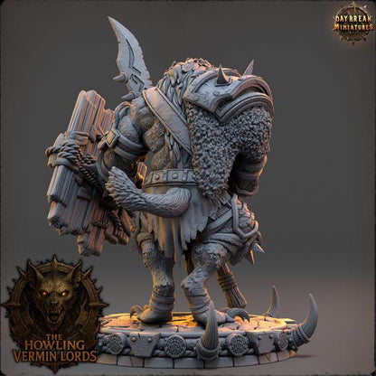 Drozhk Bloodhowl - The Howling Vermin Lords - Unpainted Miniature