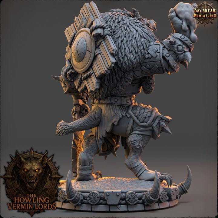 Marruk Fang-Breaker - The Howling Vermin Lords - Unpainted Miniature