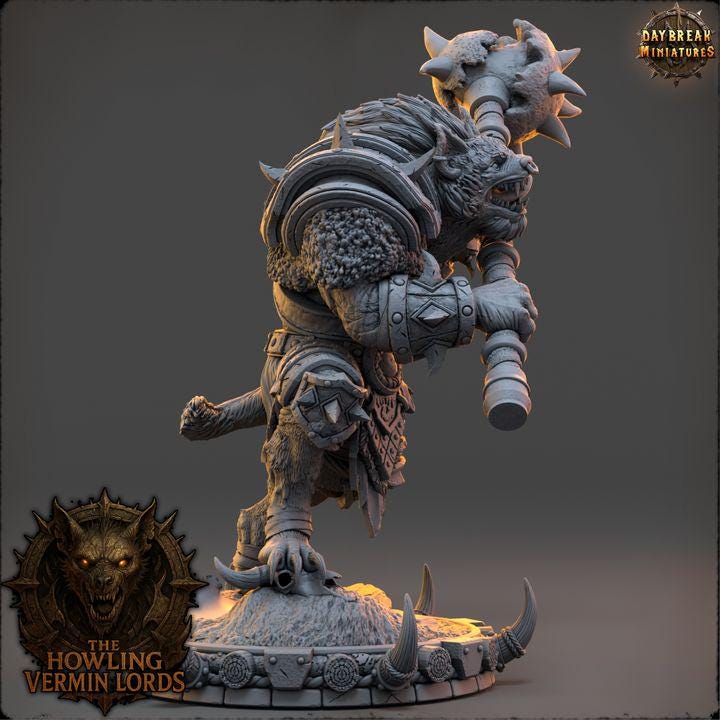 Ghrakka Dust-Hunter - The Howling Vermin Lords - Unpainted Miniature