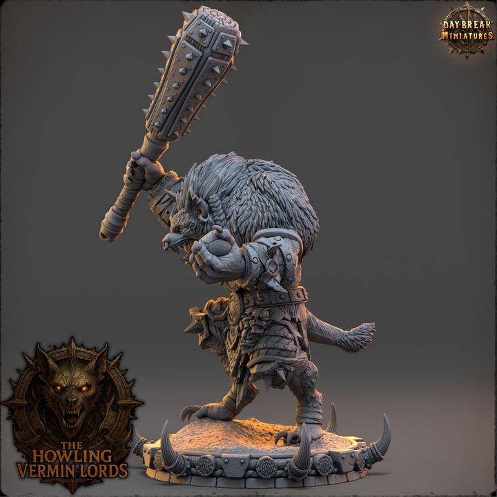 Uzrak Grimhide - The Howling Vermin Lords - Unpainted Miniature
