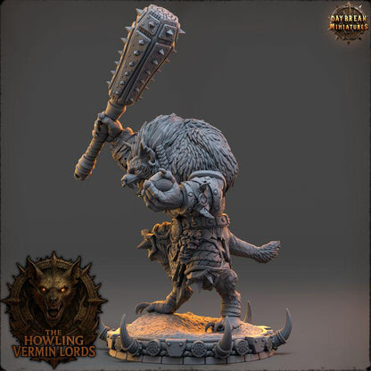 Uzrak Grimhide - The Howling Vermin Lords - Unpainted Miniature