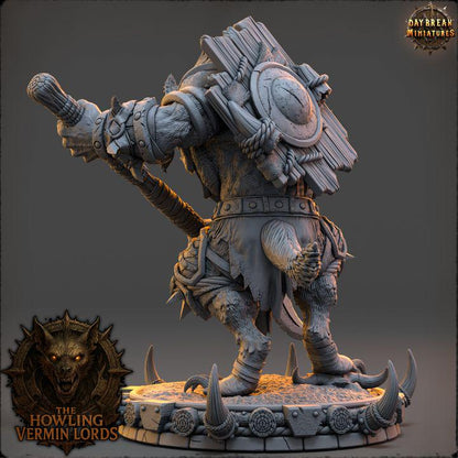 Kharza the Hyenaborn - The Howling Vermin Lords - Unpainted Miniature