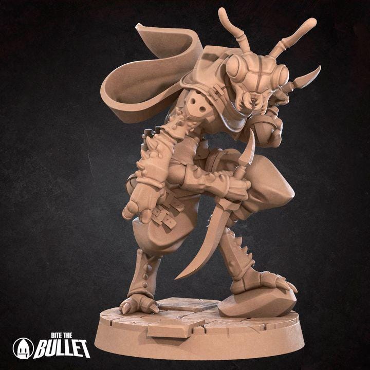 Thrikreen Assassin - 32mm, 35mm Scale - Unpainted Miniature