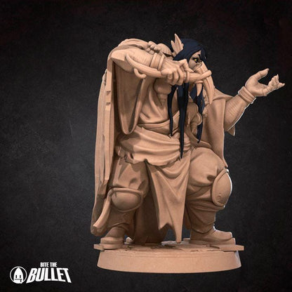 Female Triton Warlock - 32mm, 35mm Scale - Unpainted Miniature