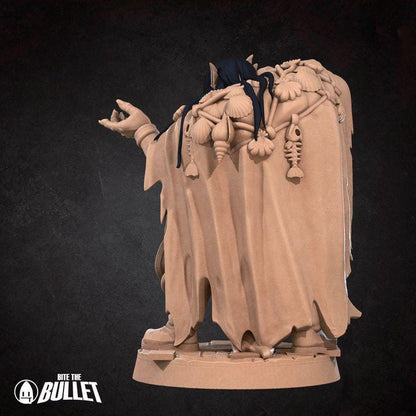 Female Triton Warlock - 32mm, 35mm Scale - Unpainted Miniature