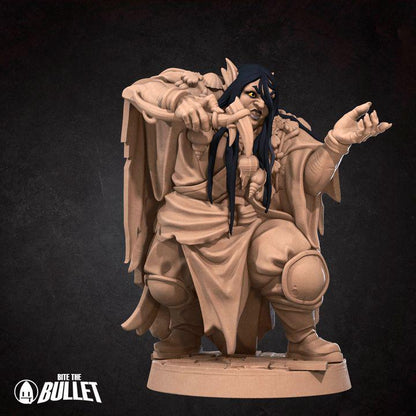 Female Triton Warlock - 32mm, 35mm Scale - Unpainted Miniature