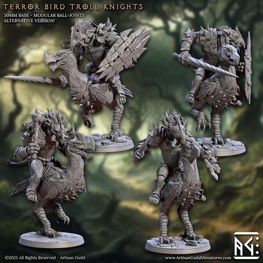 Terror Bird Knights - Iron Keep War-Trolls Set - Unpainted Miniature