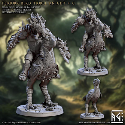 Terror Bird Knights - Iron Keep War-Trolls Set - Unpainted Miniature