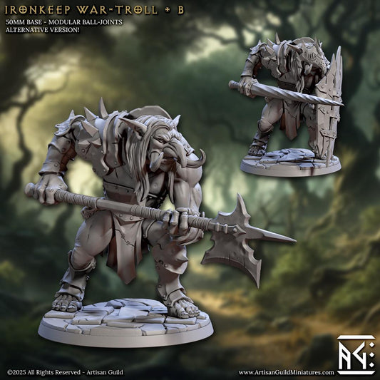 Iron Keep War-Troll, Pose B - Unpainted Miniature