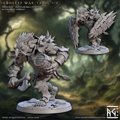 Iron Keep War-Troll, Pose E - Unpainted Miniature