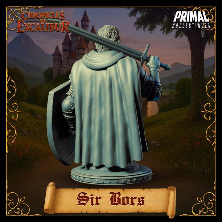 Human Knight, Sir Boris - Unpainted Miniature Bust