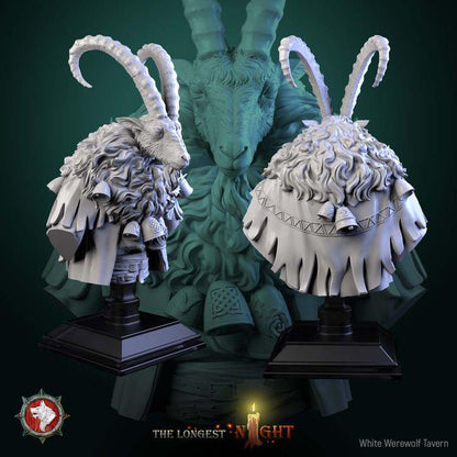 Goatman - Unpainted Miniature Bust