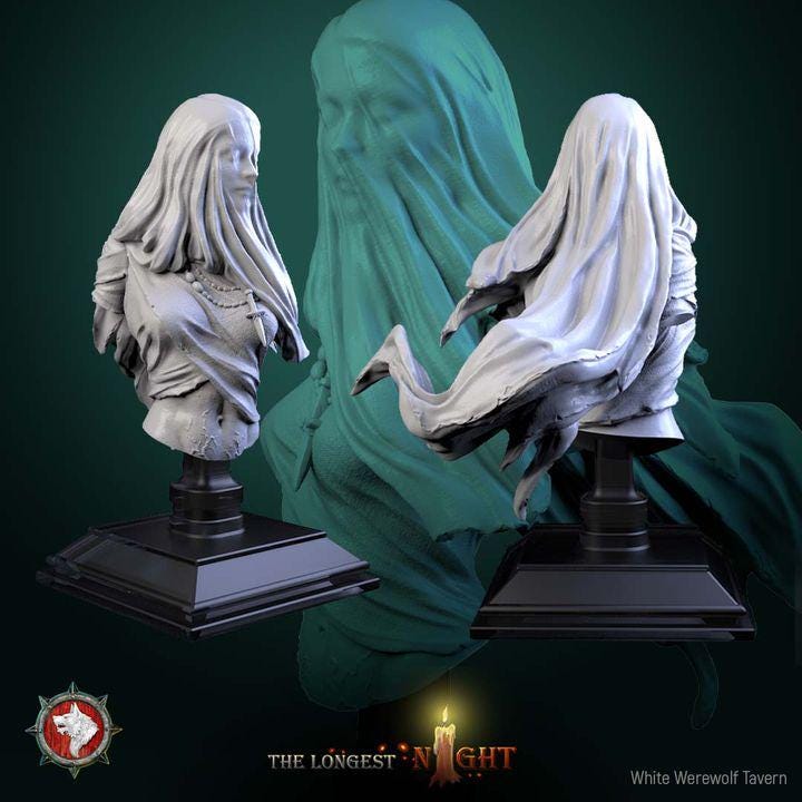 Plague Maiden - Unpainted Miniature Bust