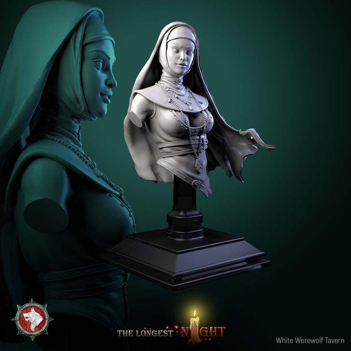 Sister of the Hunt - Unpainted Miniature Bust