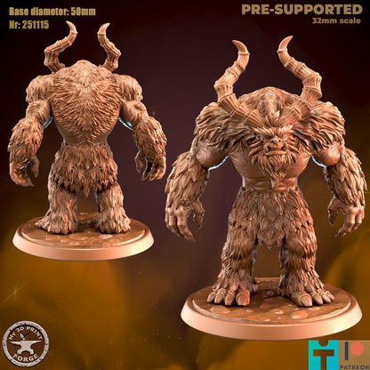 Old Yeti, 2 Poses - 32mm Scale - Unpainted Miniature