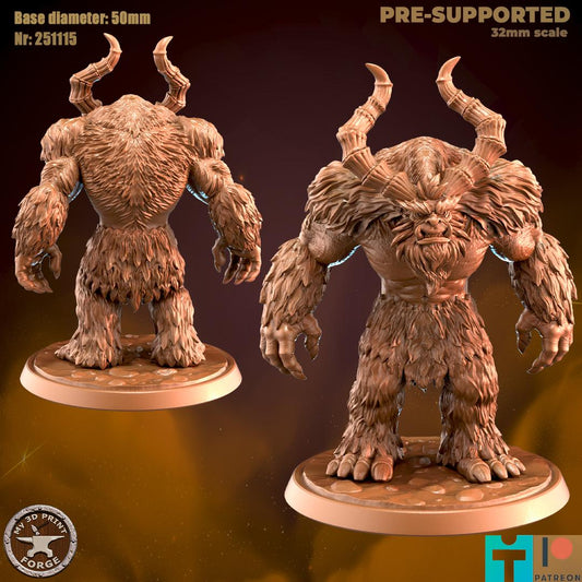 Old Yeti, 2 Poses - 32mm Scale - Unpainted Miniature