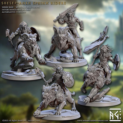Sphinx Riders - Solarmane Rakshakin - Unpainted Miniature