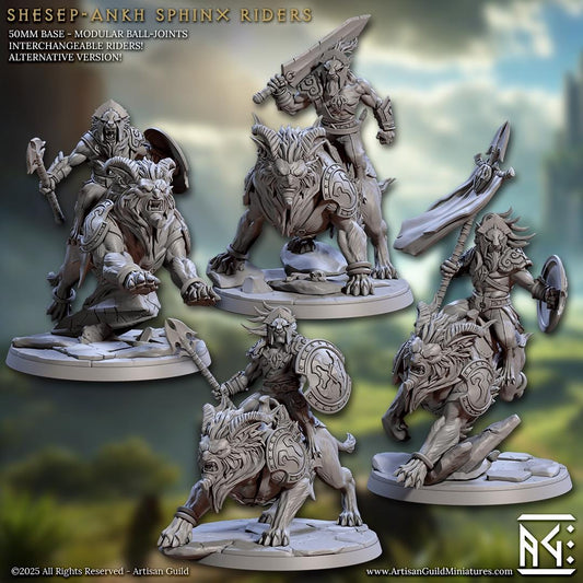 Sphinx Riders - Solarmane Rakshakin - Unpainted Miniature