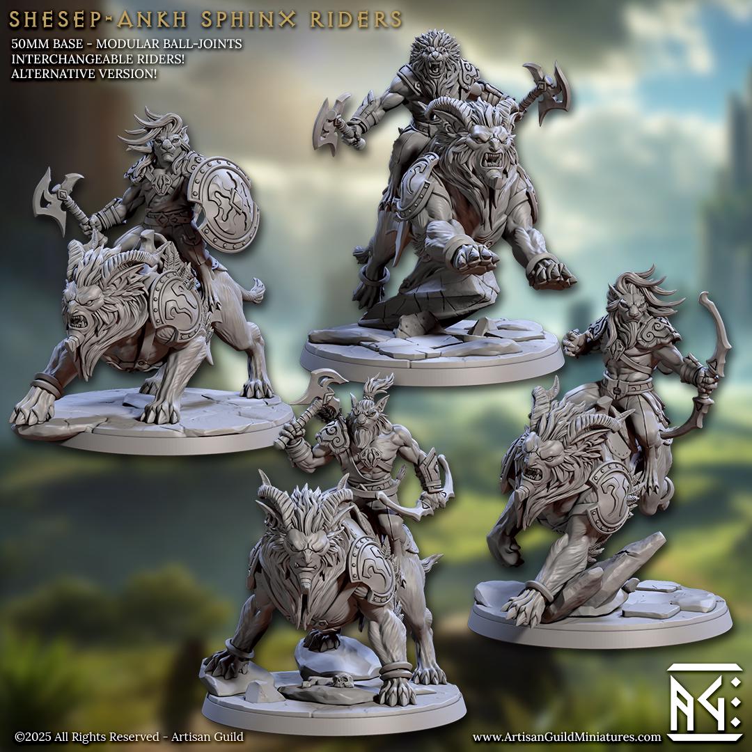 Sphinx Riders - Solarmane Rakshakin - Unpainted Miniature