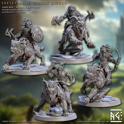 Sphinx Riders - Solarmane Rakshakin - Unpainted Miniature