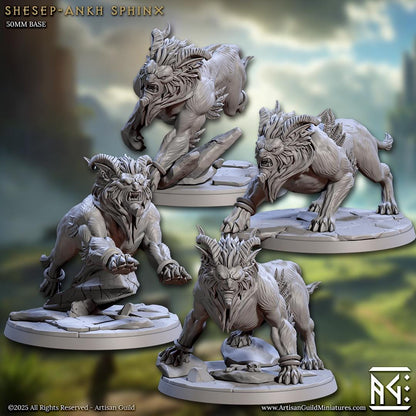 Sphinx Riders - Solarmane Rakshakin - Unpainted Miniature